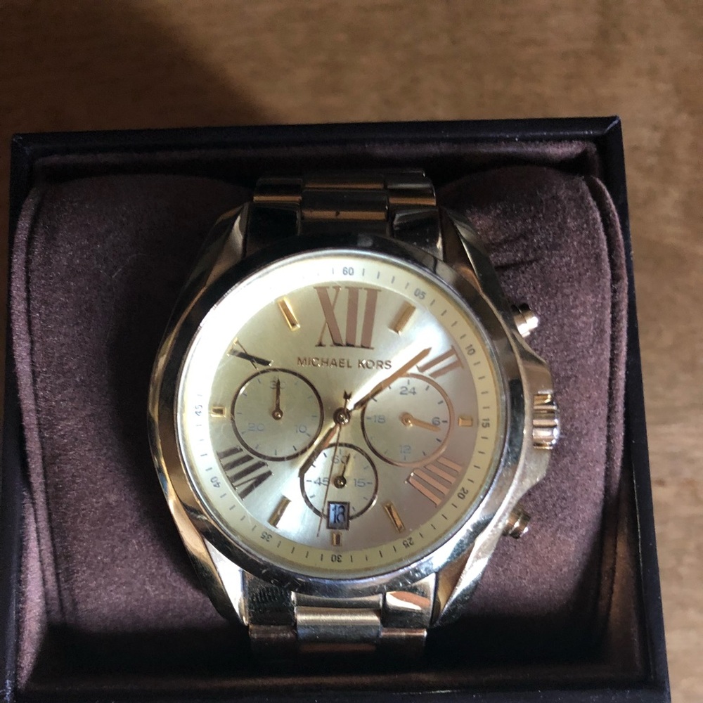 Michael Kors chronograph Bradshaw gold watch